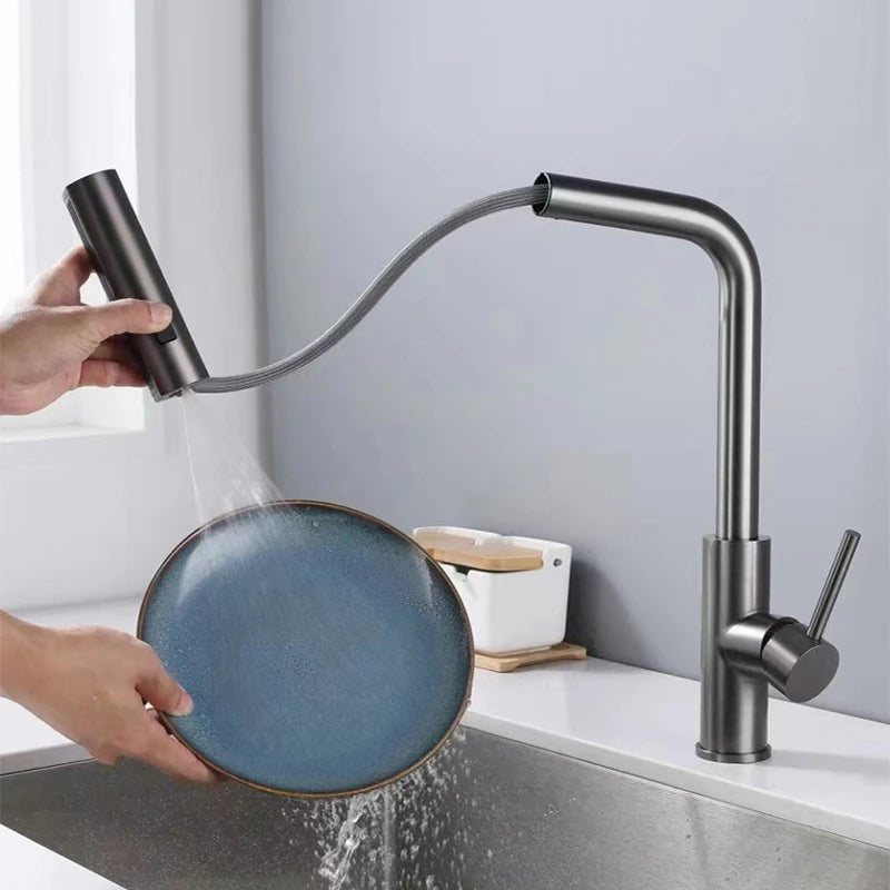 Pull Out Waterfall Kitchen Faucet