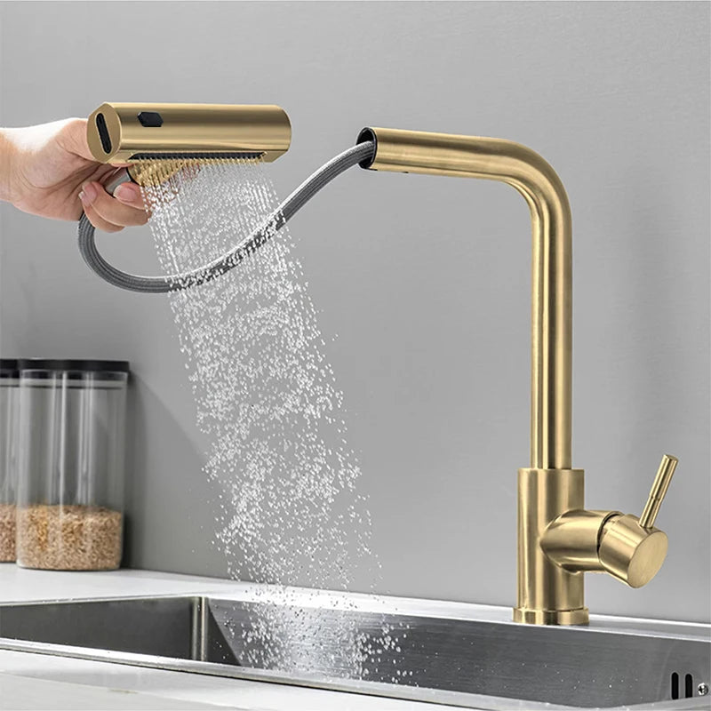 Pull Out Waterfall Kitchen Faucet