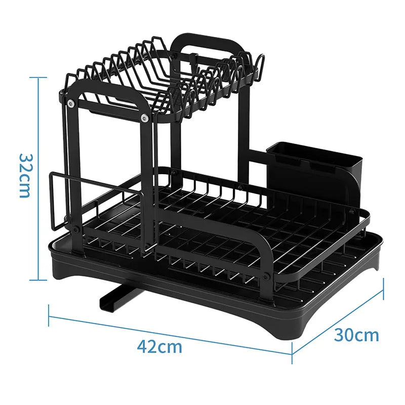 Double Layer Dish Drainer Rack